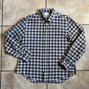 Billy Reid Men’s Large Slim Fit Long Sleeve Button Up Shirt Plaid Multicolor